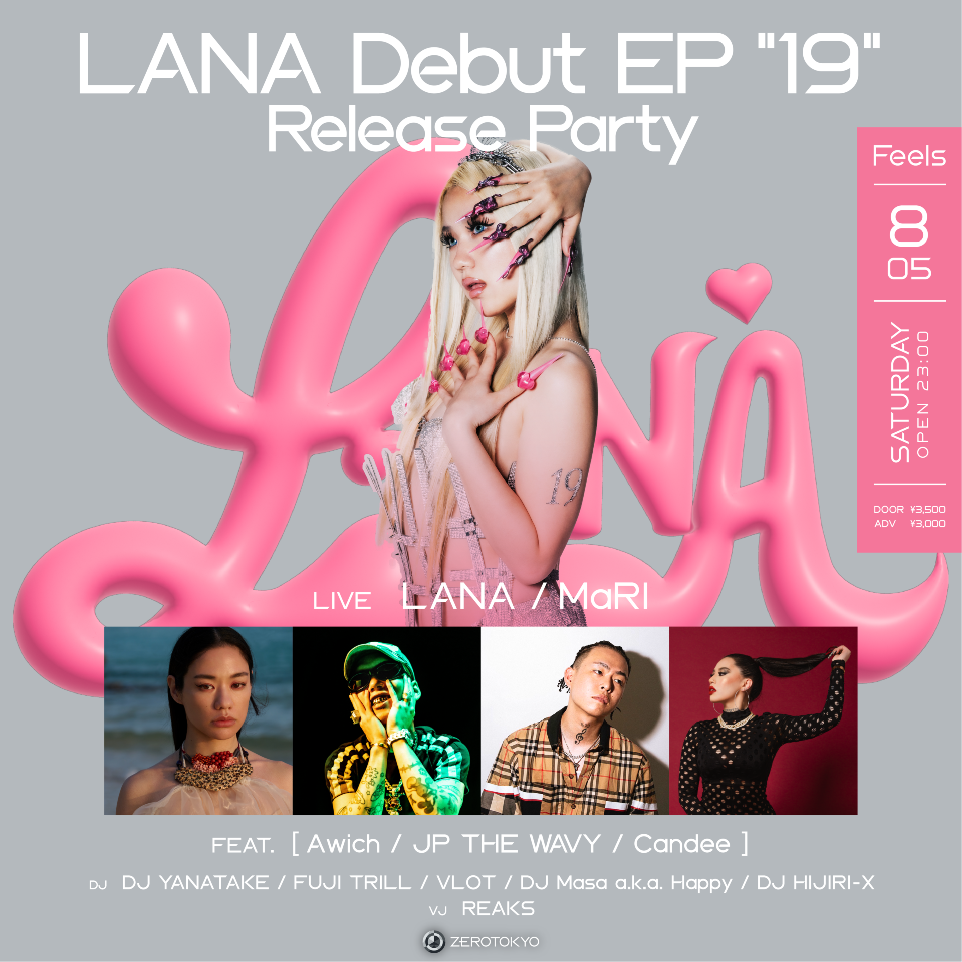 Feels LANA Debut EP “19” Release Party | ZEROTOKYO | Shinjuku 