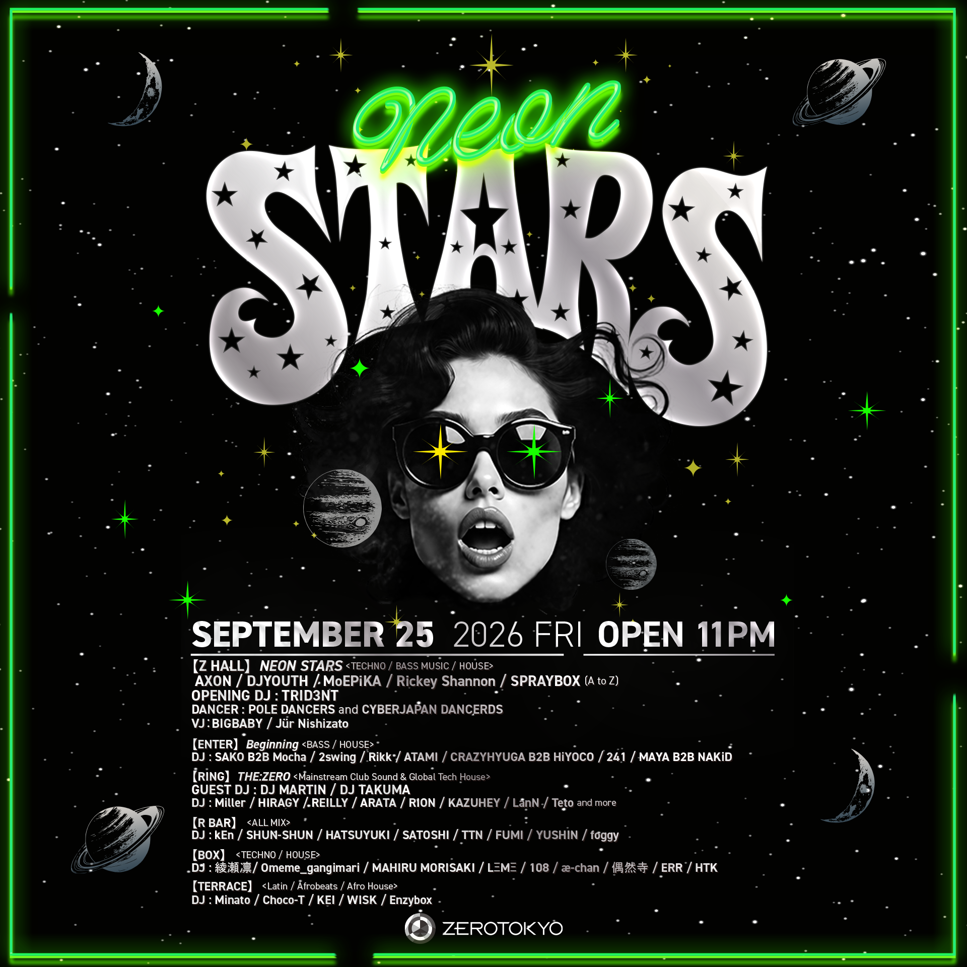 NEON STARS Vol.02｜ZEROTOKYOのフライヤー