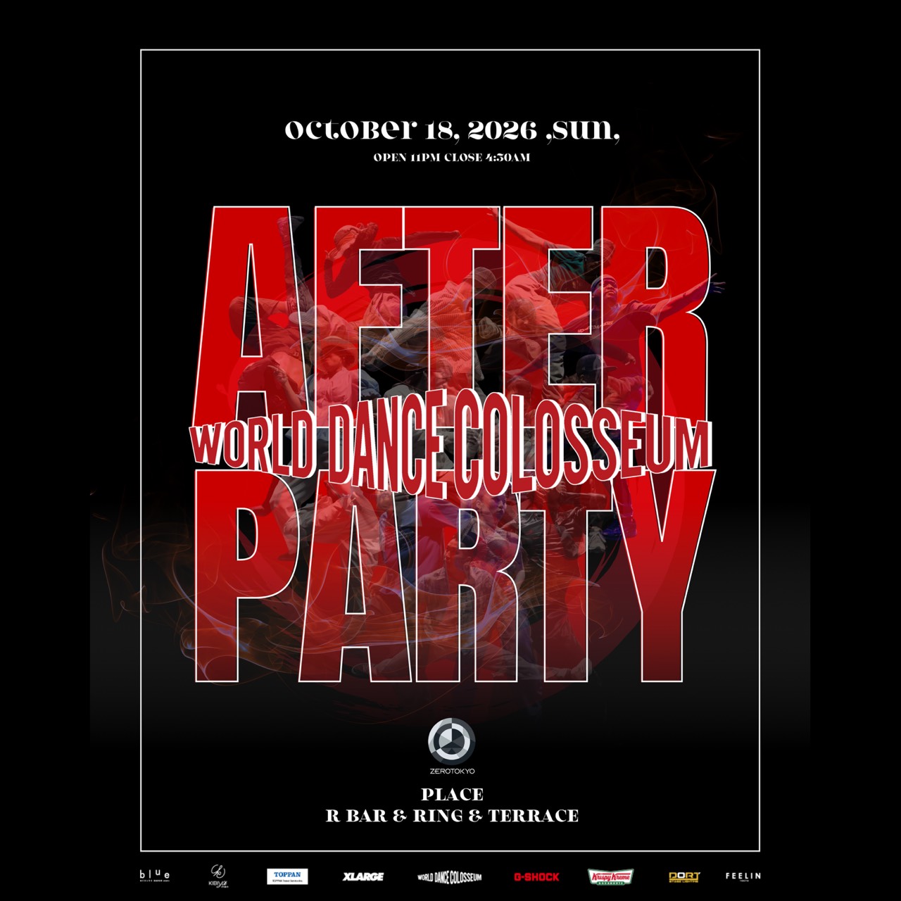 World Dance Colosseum 2026 After Party｜ZEROTOKYOのフライヤー