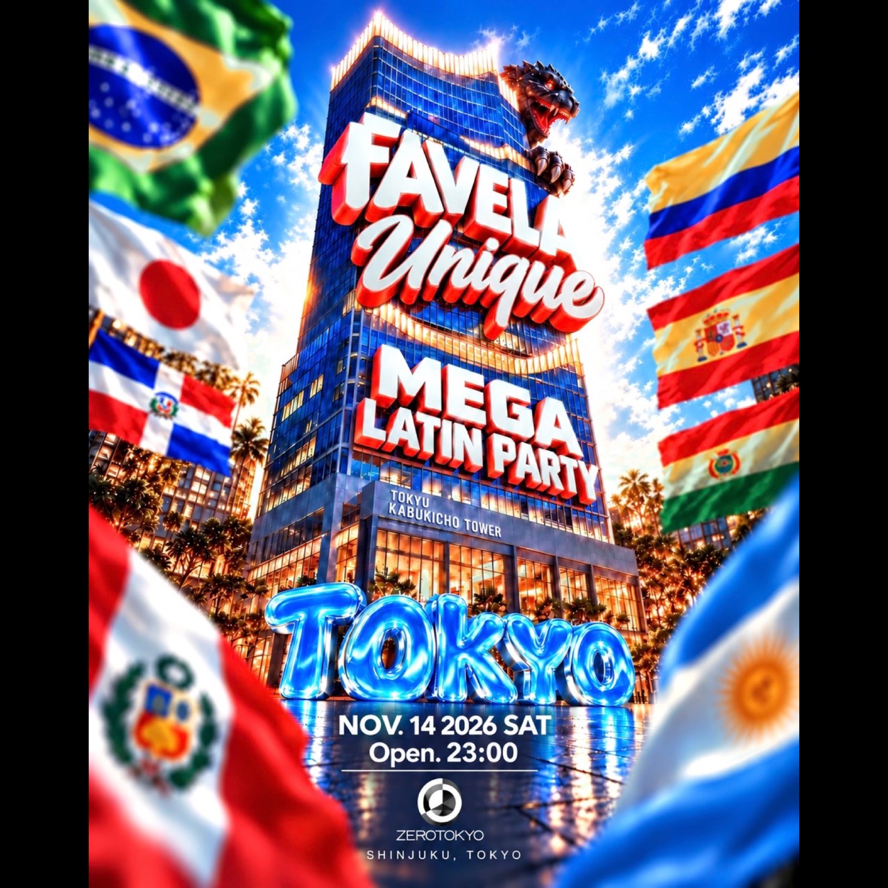 FAVELA MEGA｜ZEROTOKYOのフライヤー